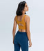 High Neck Camo Longline Racerback Support Sports Bra