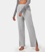 Split Hem With Zip-Up Design Sweatpants