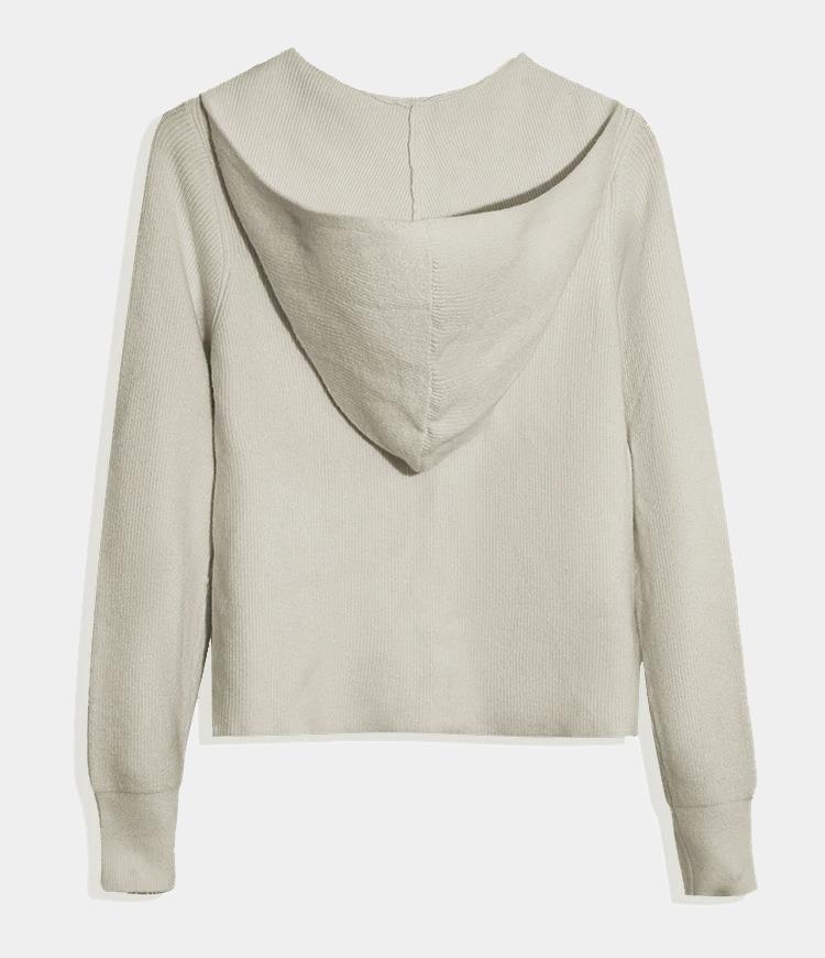 Solid Color Hooded Cardigan