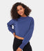 Solid Color Cropped Pullover Sweatshirt