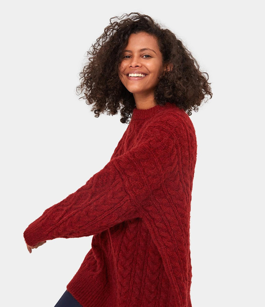 Longline Cable Knitted Sweater