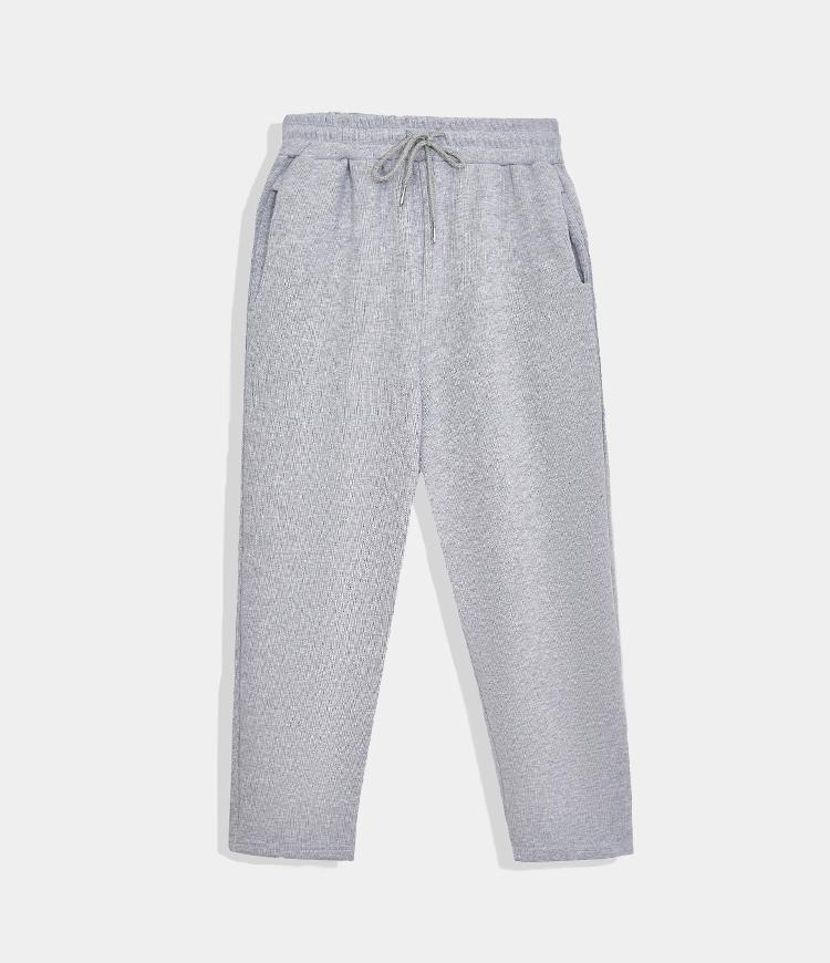 Drawstring Solid Color Capri Sweatpants