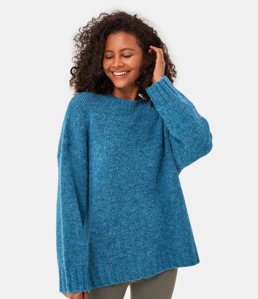Longline Solid Color Sweater