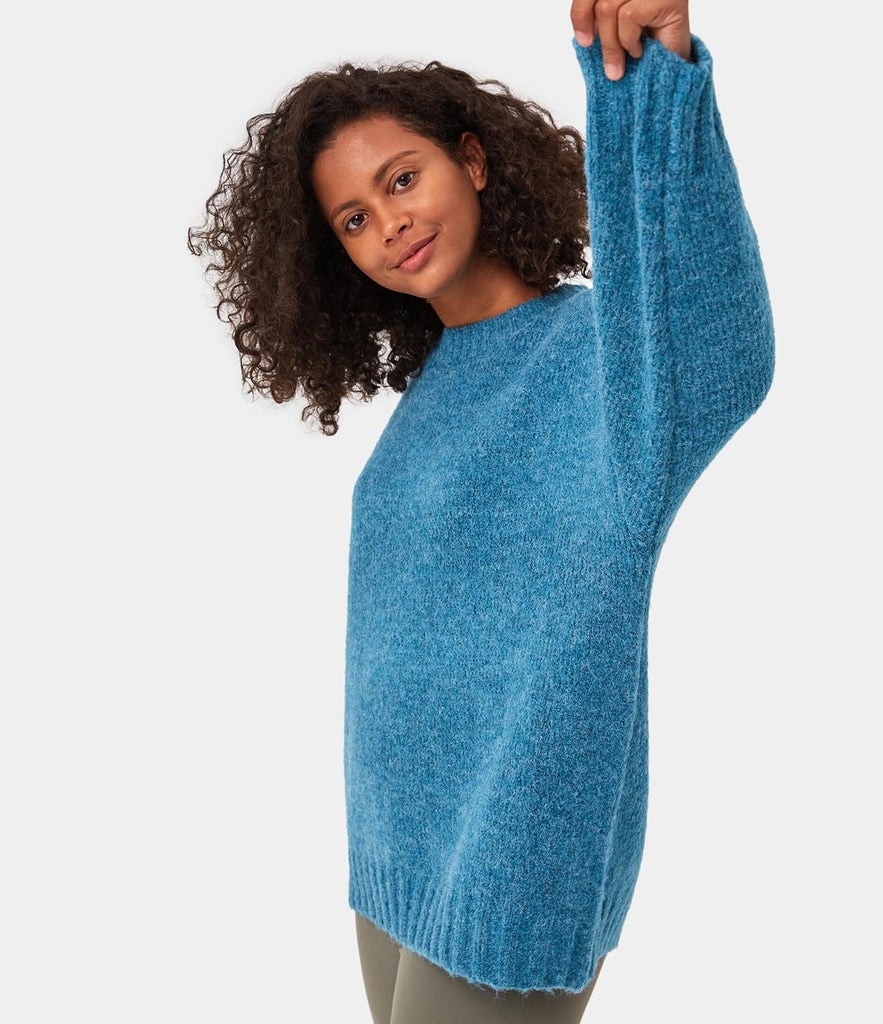 Longline Solid Color Sweater