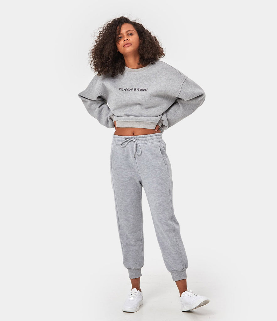 Drawstring Solid Color Capri Joggers
