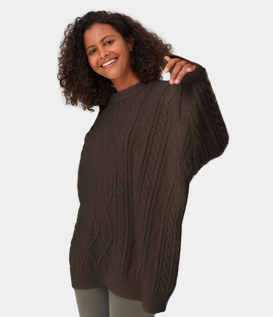 Longline Cable Knitted Sweater