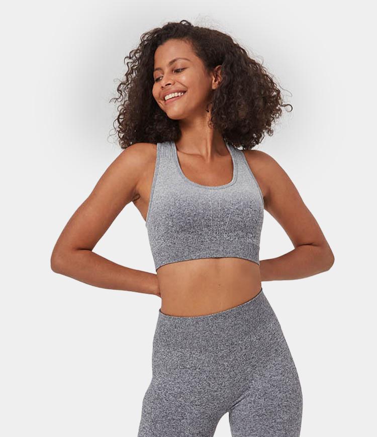 FLOW Gradient Tie Dye Seamless Racerback Medium Support Sports Bra