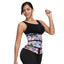 Rose Print Double Belts Waist Cincher 2.0 - Ayoshade