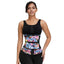 Rose Print Double Belts Waist Cincher 2.0 - Ayoshade