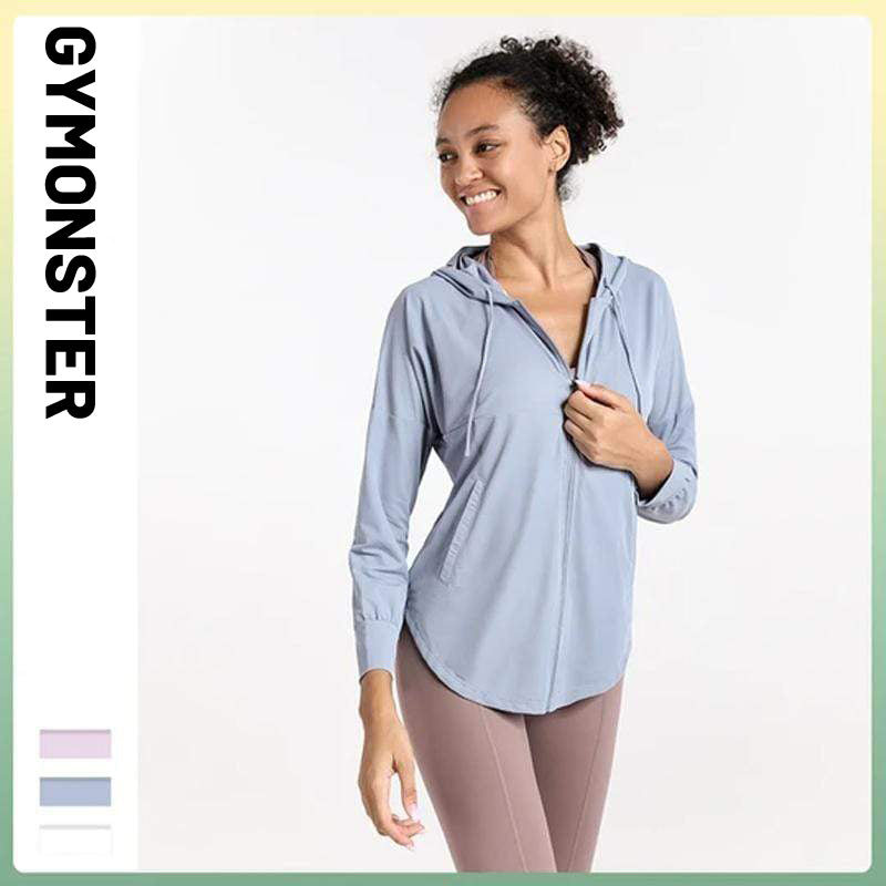 Pre sale Quick drying Loose Hooded Yoga Jacket