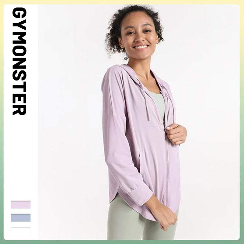 Pre sale Quick drying Loose Hooded Yoga Jacket