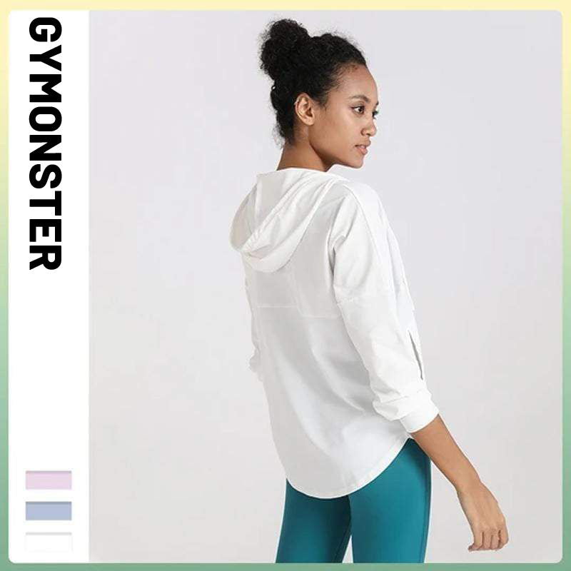 Pre sale Quick drying Loose Hooded Yoga Jacket